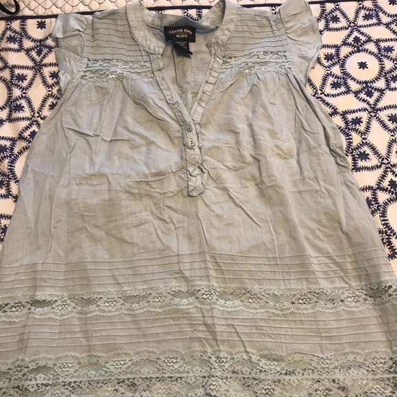 Canyon River Blues Tops - Blue lace shirt